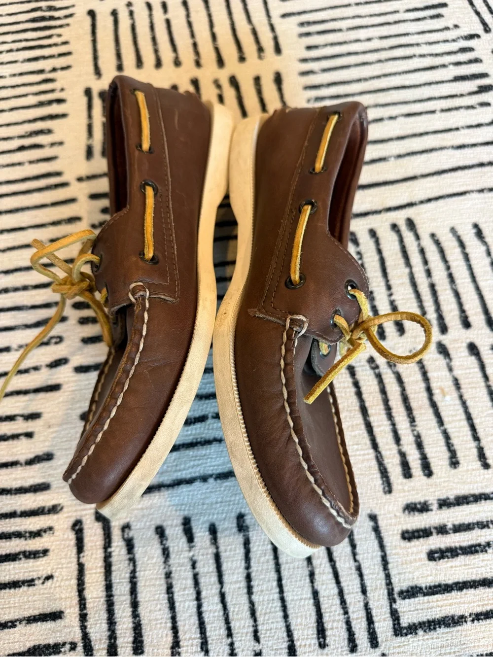 Sperry Top-Sider Men's 7M Authentic Original Brown Leather Boat Shoes 2965306